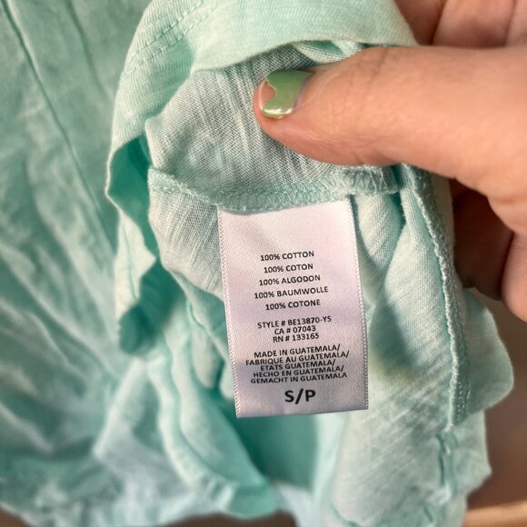 New Eri + Ali Teal Sleeveless Flowy Tunic‎ Tank Top XS - Picture 3 of 6